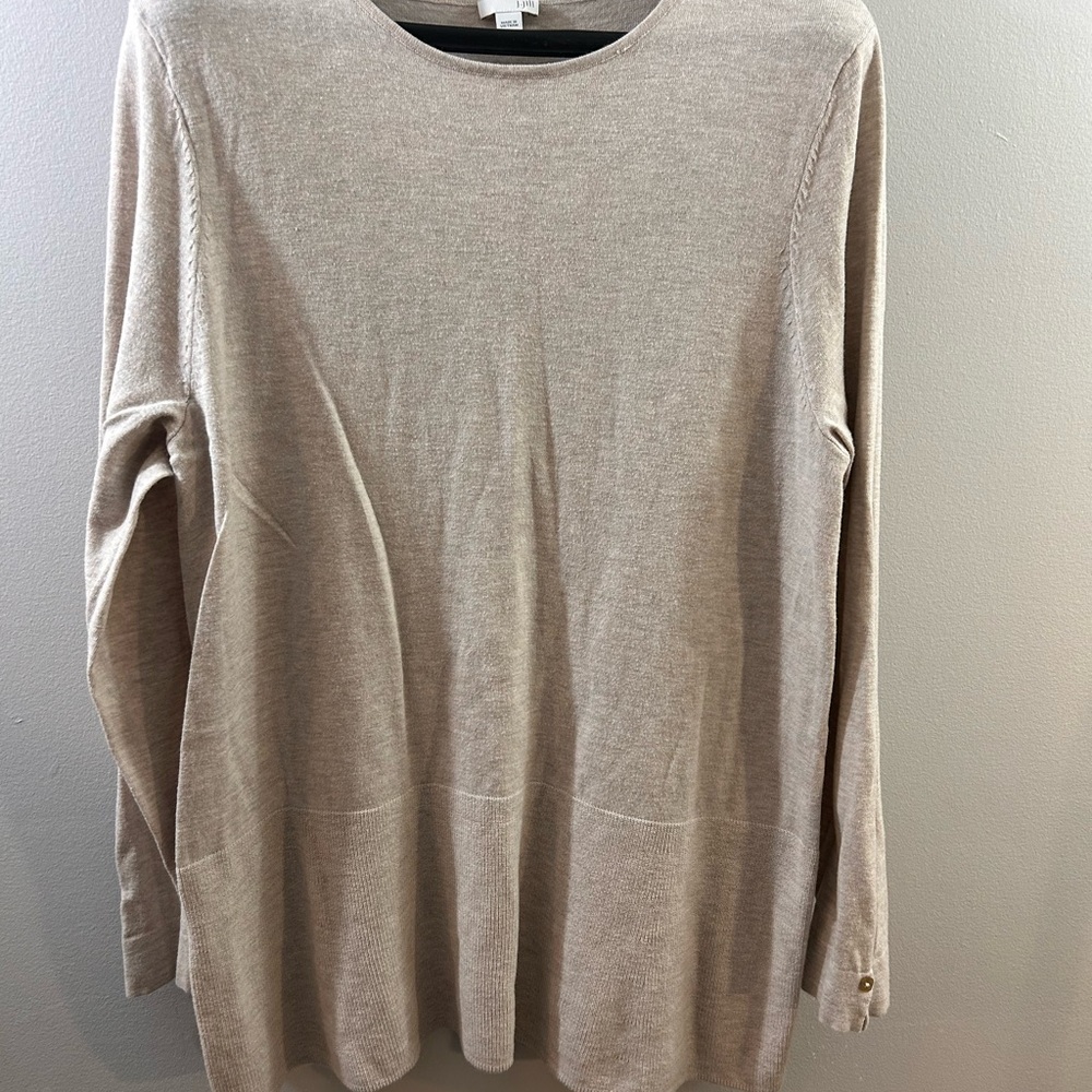 J Jill beige long sweater in a size L